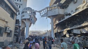 Al Shifa Hospital destruction in Gaza in April 2024