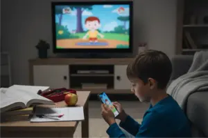 Early screen time linked to lower reading and maths scores, study suggests