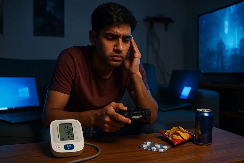 Can energy drinks and late-night gaming raise teen blood pressure