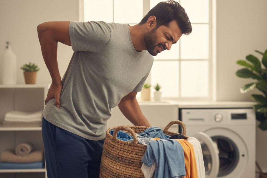 How to prevent back pain while lifting or doing housework 1 How to prevent back pain while lifting or doing housework