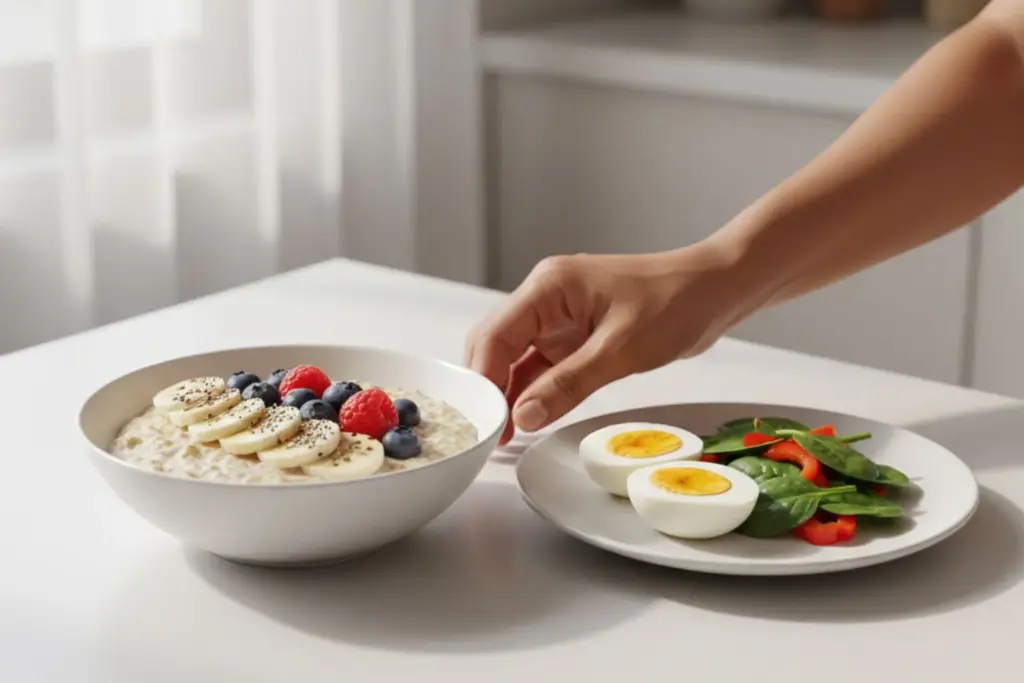 Which is the healthier breakfast: Oatmeal or eggs? 1 Which is the healthier breakfast: Oatmeal or eggs?