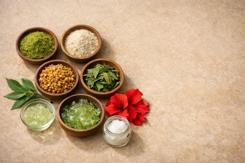 Ayurvedic remedies for hair fall: Bhringraj, amla, methi, neem and more 1 Ayurvedic remedies for hair fall Bhringraj, amla, methi, neem and more