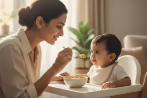 When to start solids for babies Indian weaning week-by-week schedule