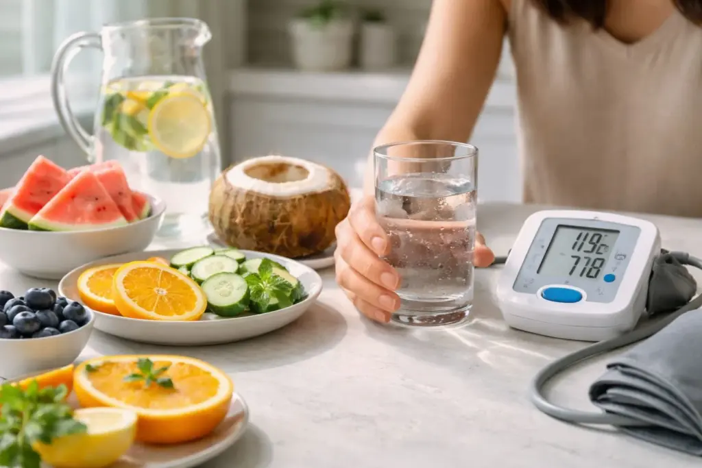 Can drinking more water help control high blood pressure? 1 Can drinking more water help control high blood pressure