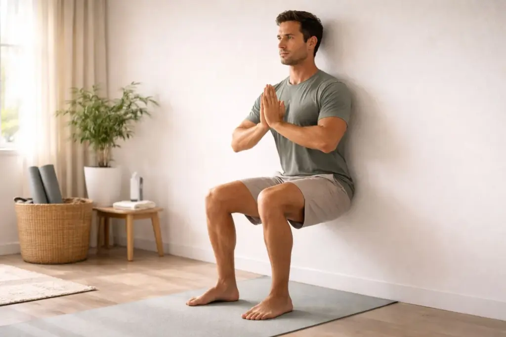 How to get stronger with yoga at home using simple props